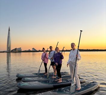 Sup прогулка на закате у Лахты (Лахтинский разлив)