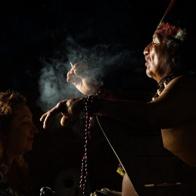 Церемония Темаскаль в майянской деревне
