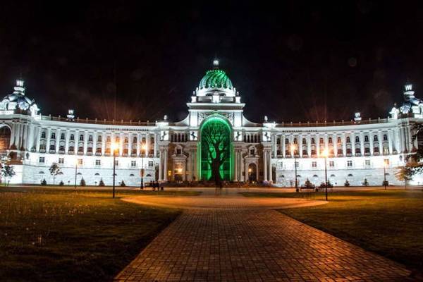 Вечерняя Казань на автомобиле