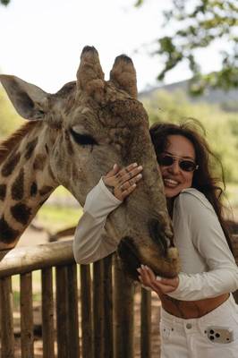 Завтрак с жирафами на Маврикии