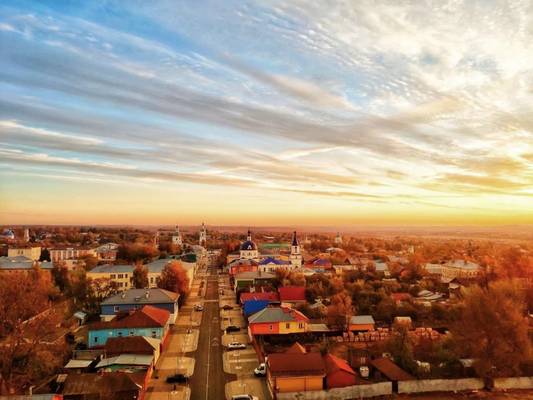 Зарайск с высоты птичьего полёта